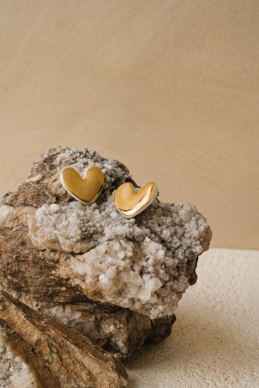 Le Crush or brillant — Boucles d’oreilles cœur 💛💛