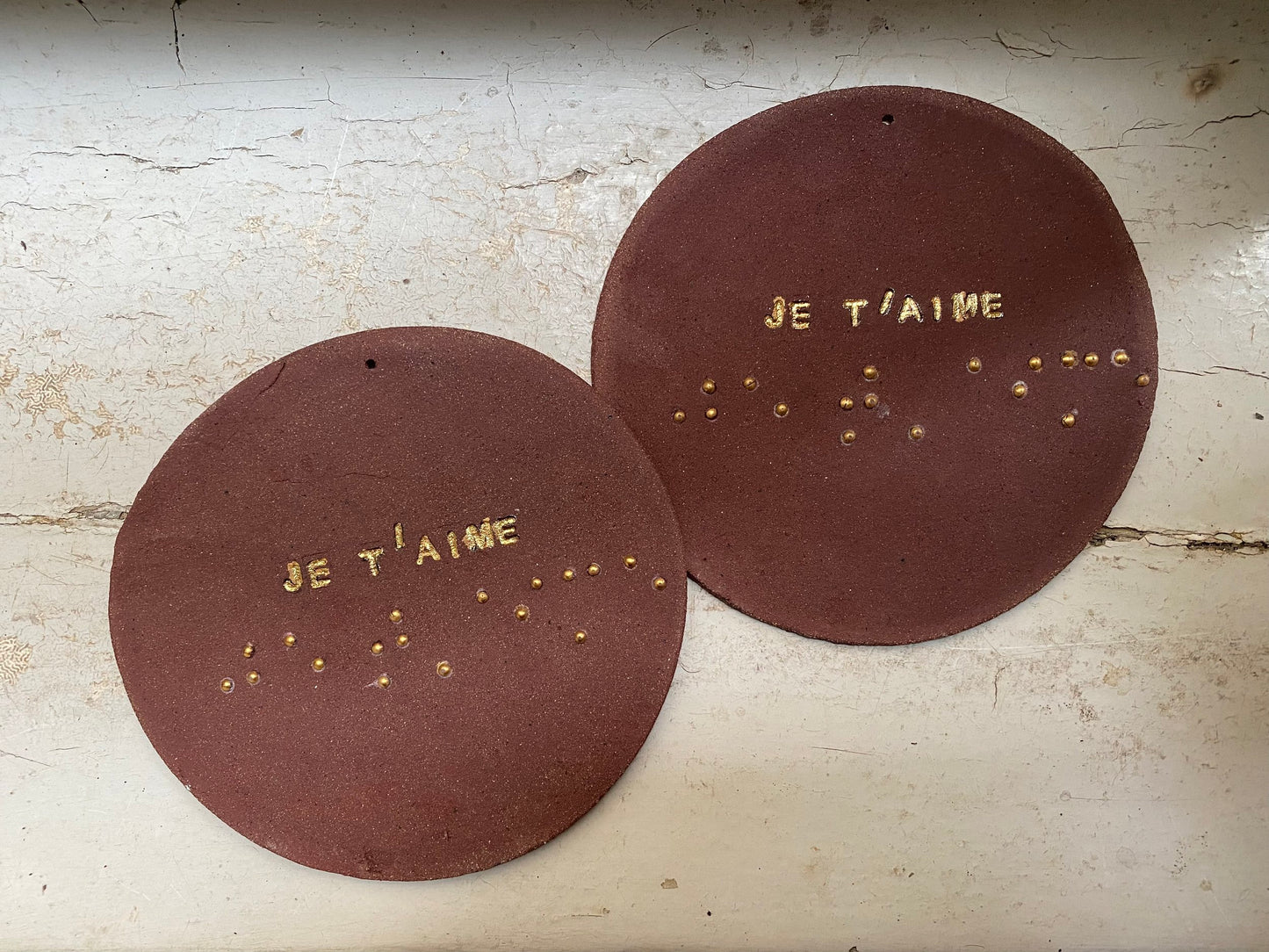 JE T'AIME ♡ Plaquette décorative