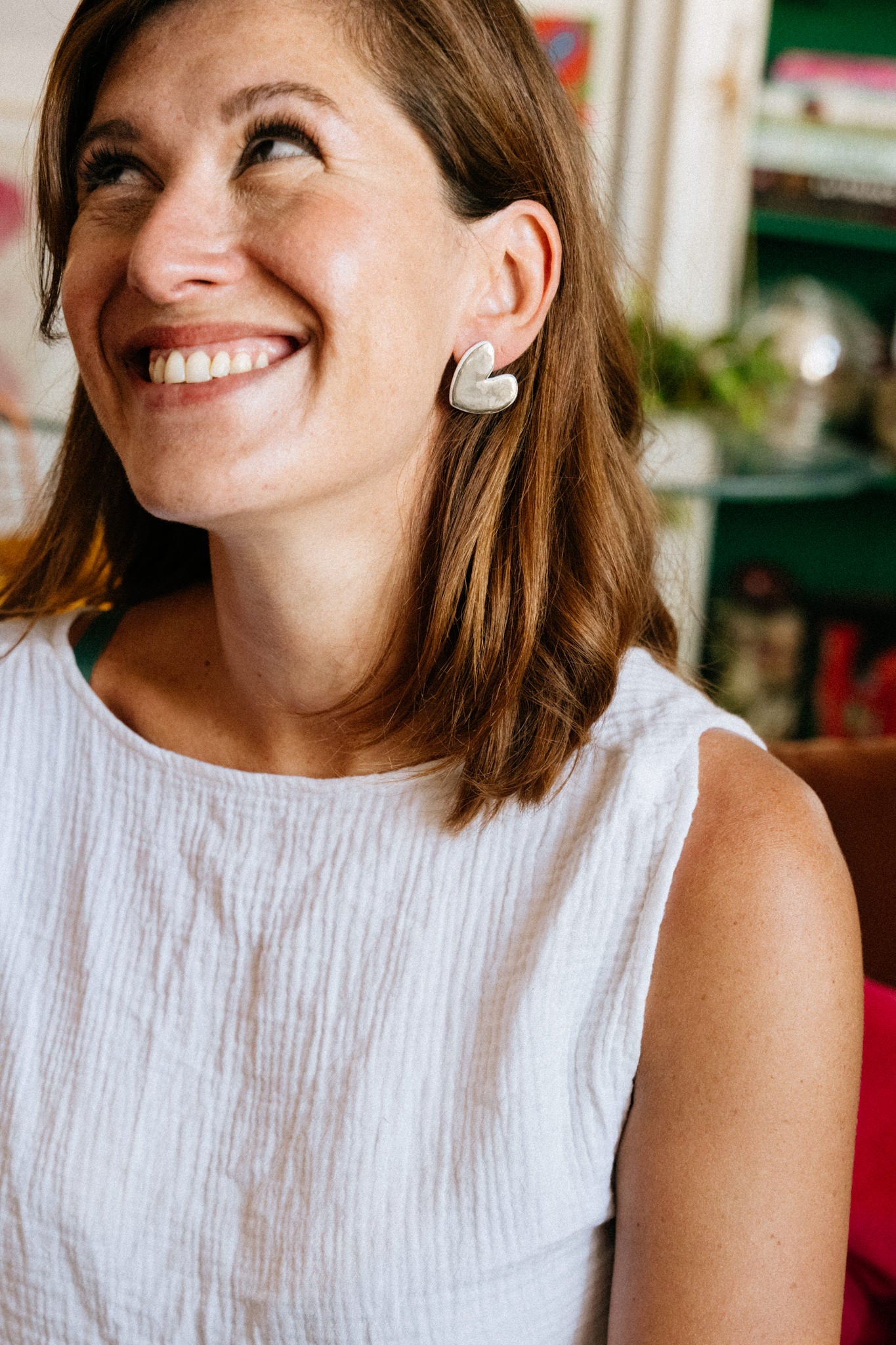 Le Crush argent mat — Boucles d’oreilles cœur 🩶🩶