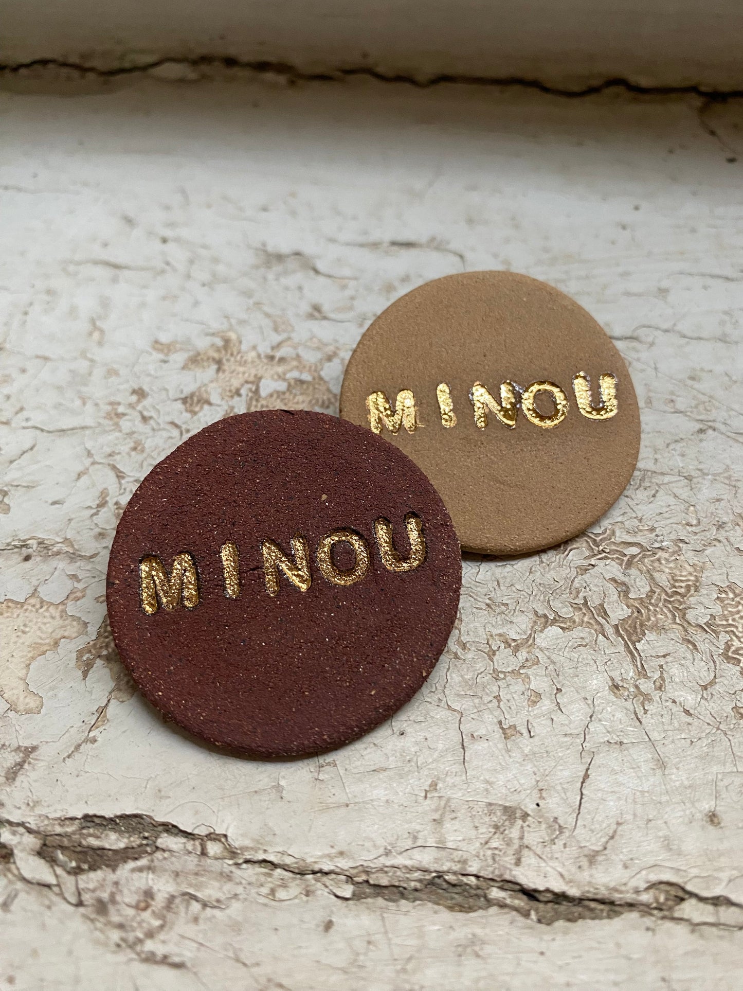 Badge  avec texte personnalisable ♡