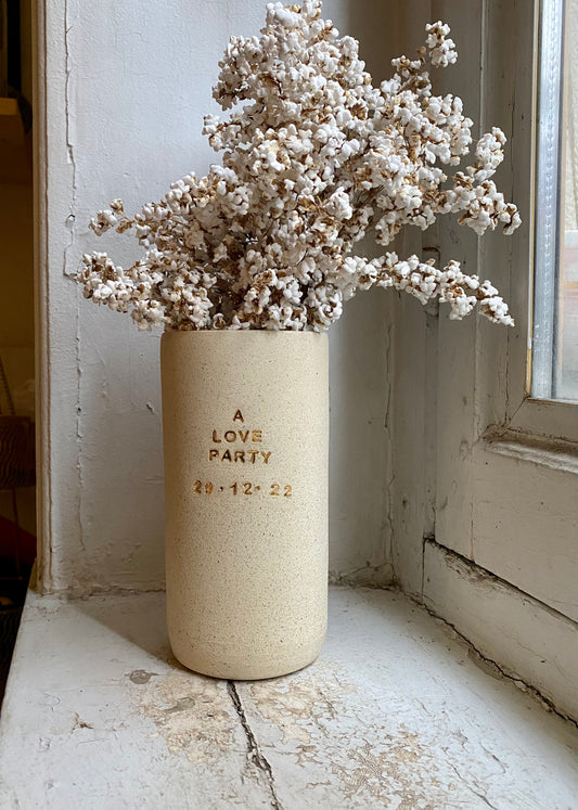 Grand vase avec texte personnalisable  ♡