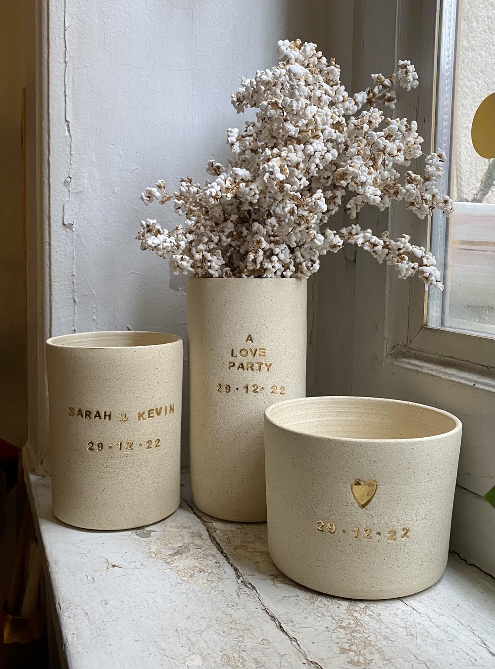 Pot avec texte personnalisable