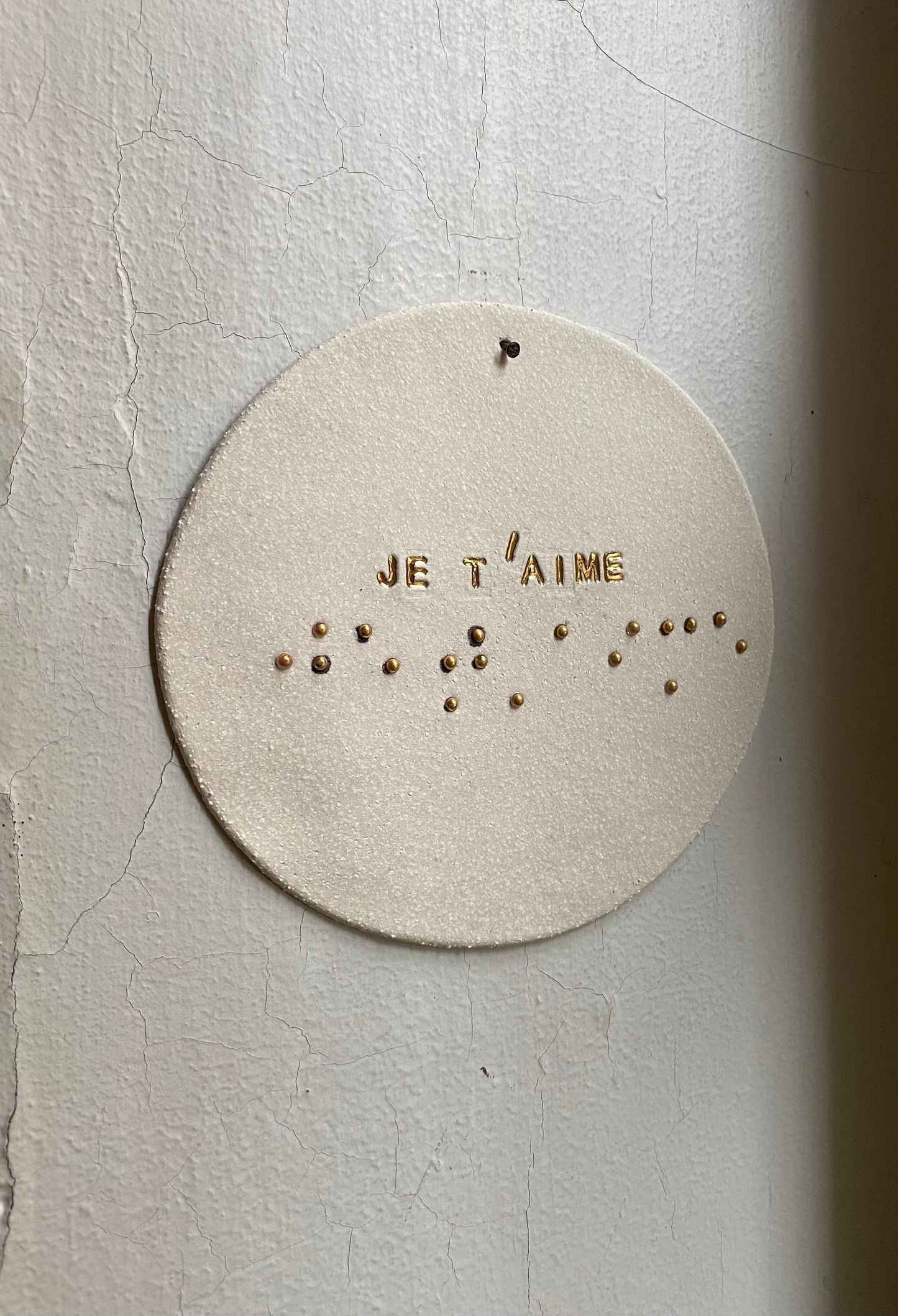 JE T'AIME ♡ Plaquette décorative