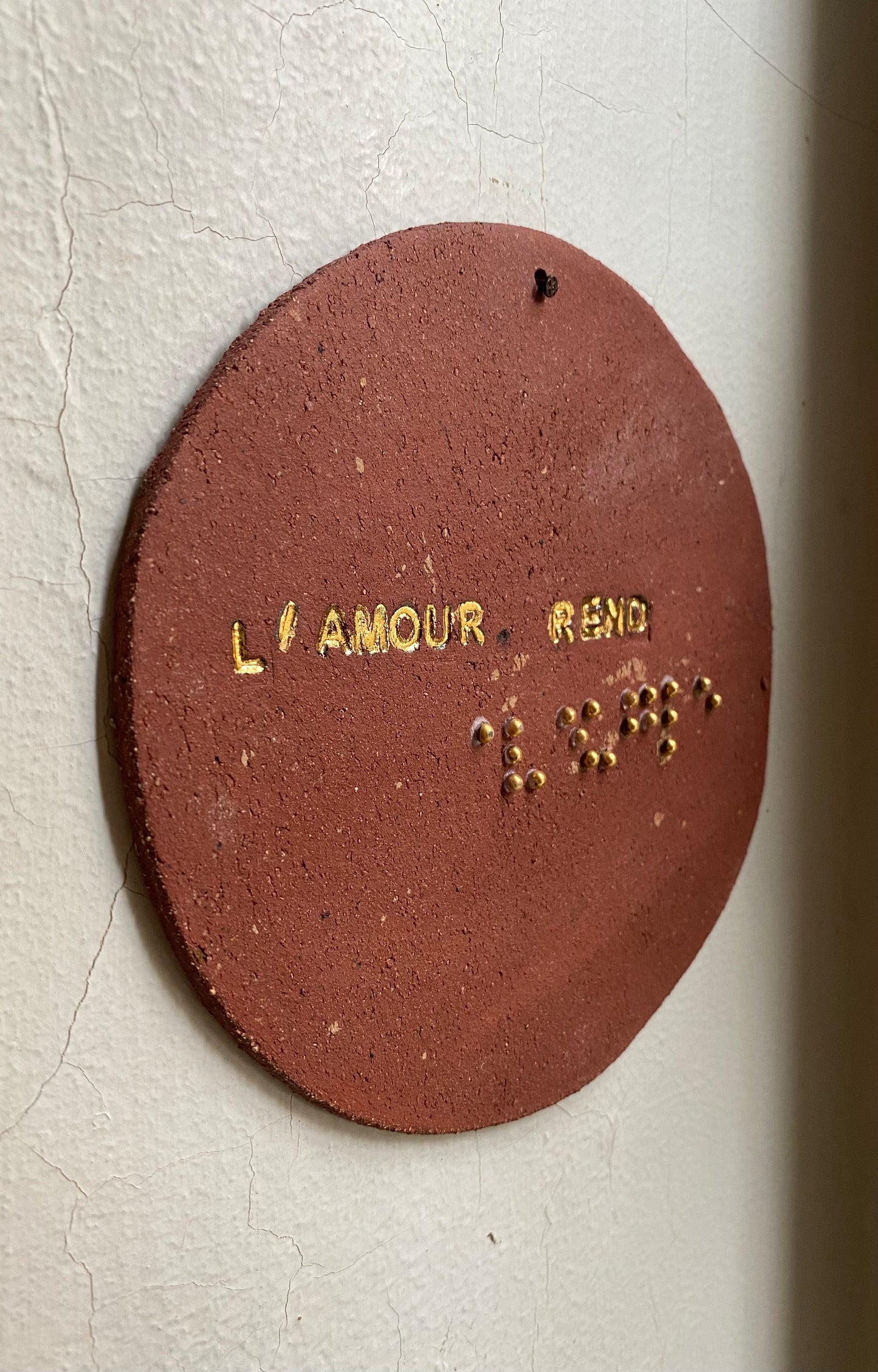 L'AMOUR REND AVEUGLE ♡ Plaquette décorative