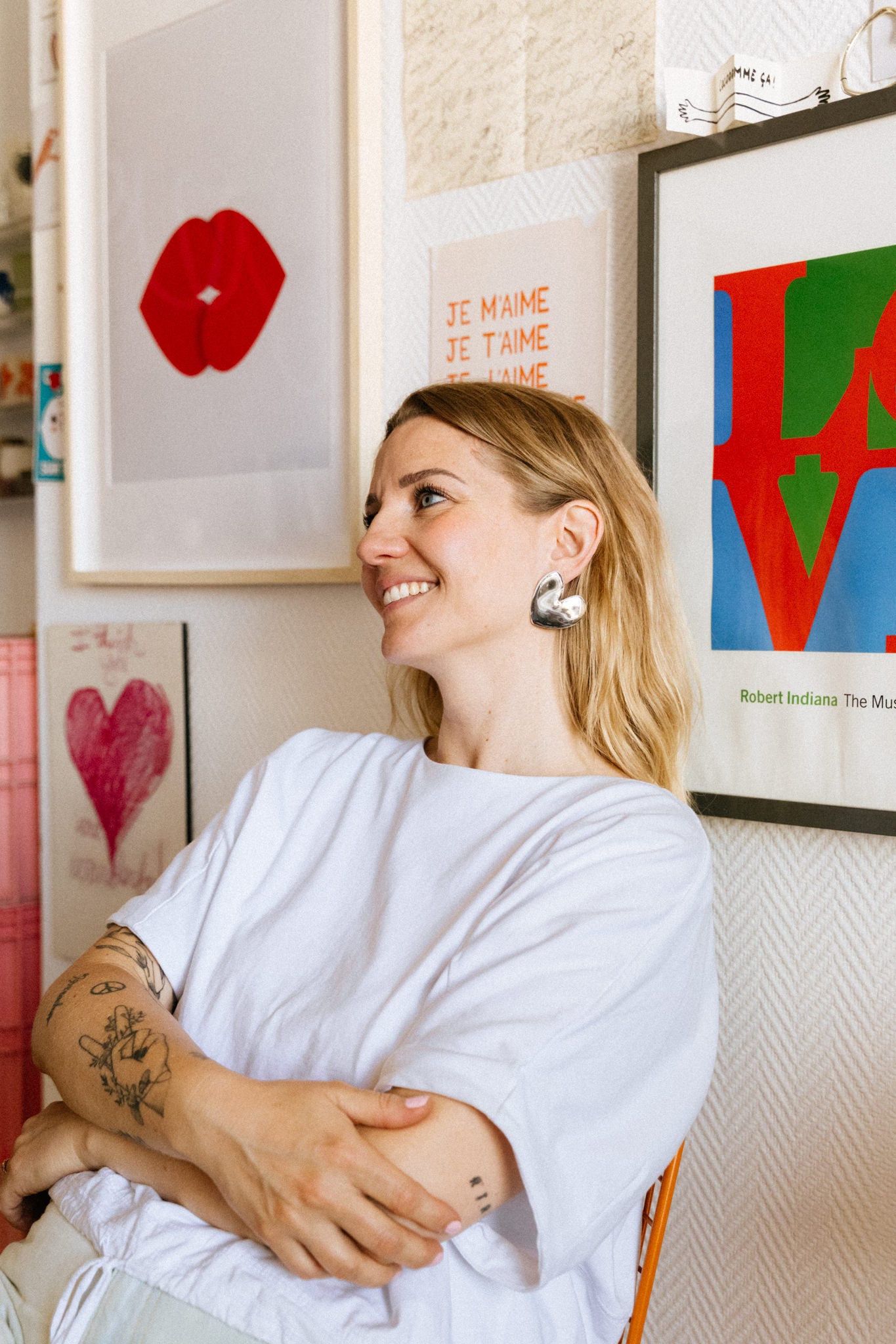 Le Crush argent brillant — Boucles d’oreilles cœur 🩶🩶