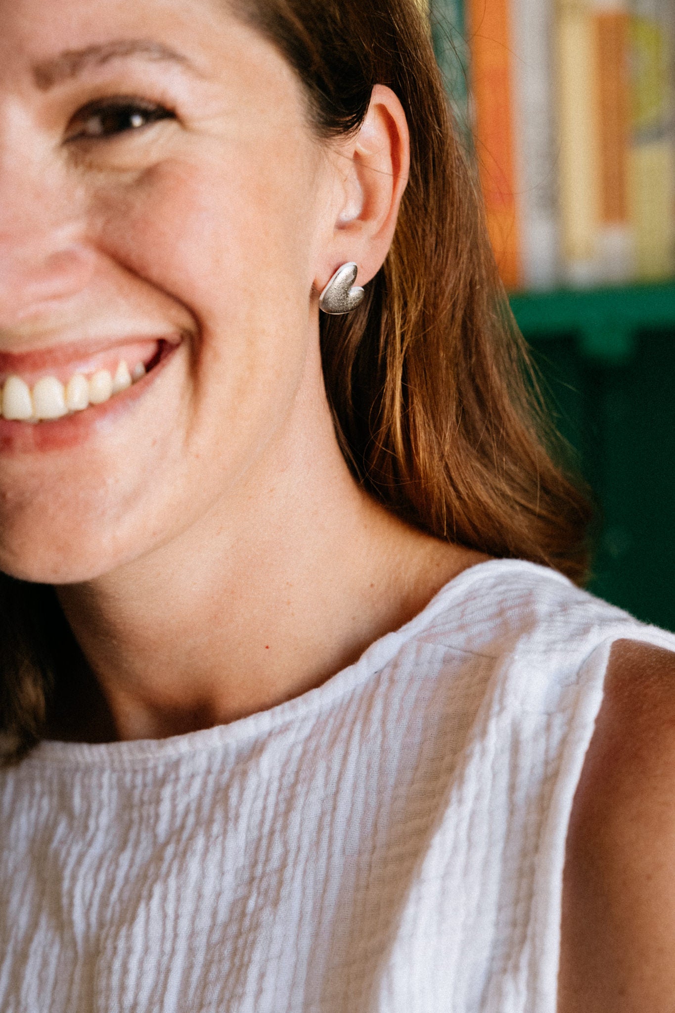 Le Crush argent mat — Boucles d’oreilles cœur 🩶🩶