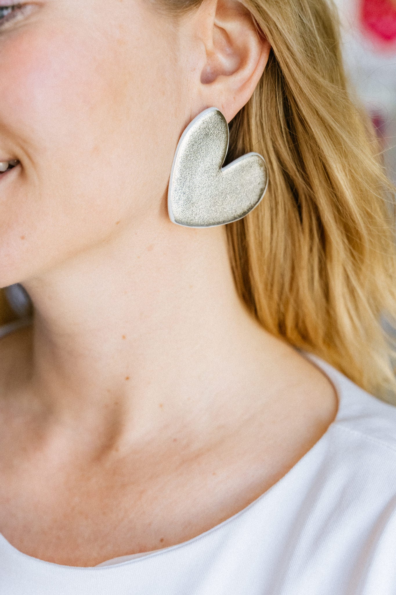 Le Crush argent mat — Boucles d’oreilles cœur 🩶🩶