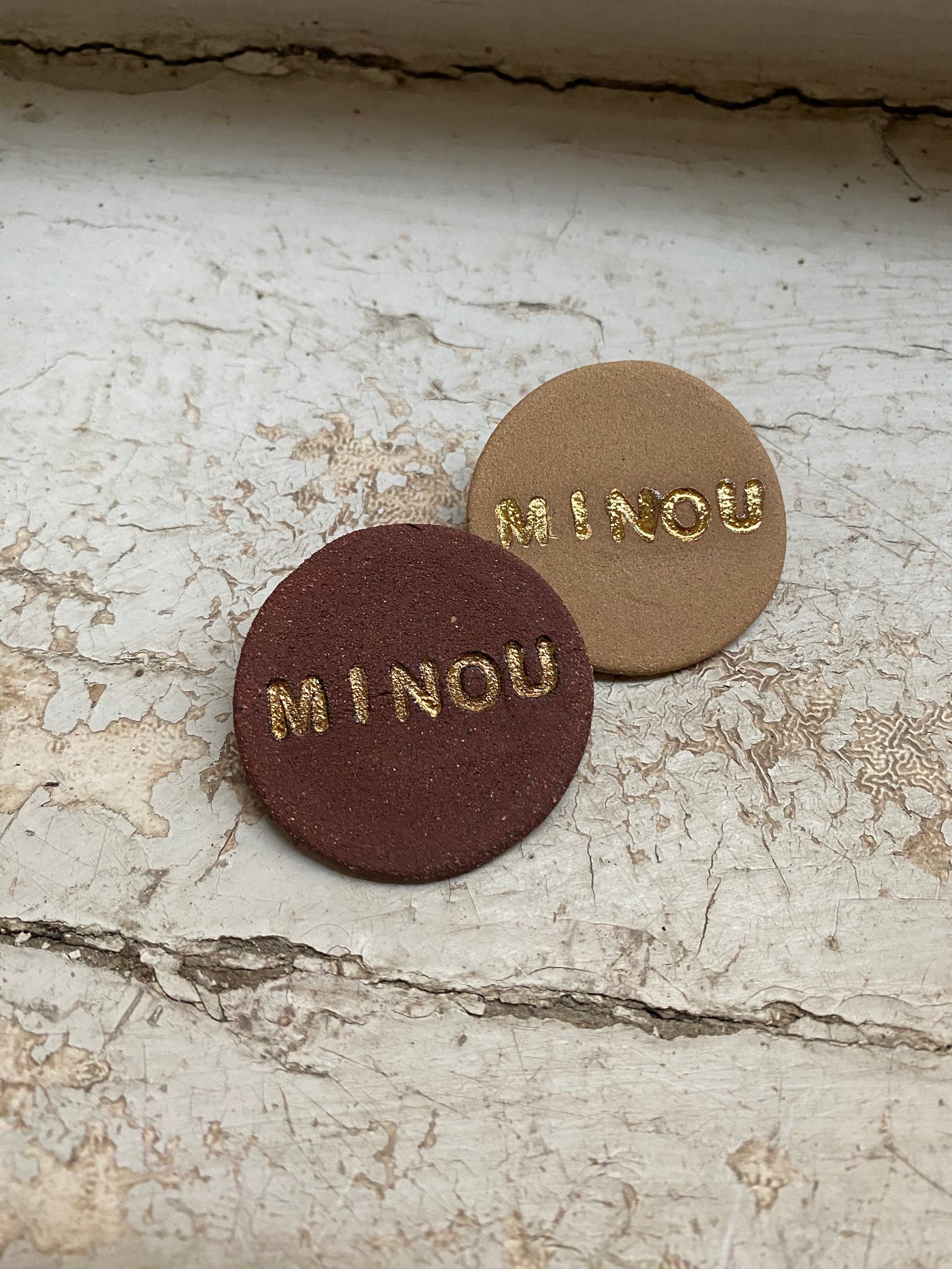 Badge  avec texte personnalisable ♡