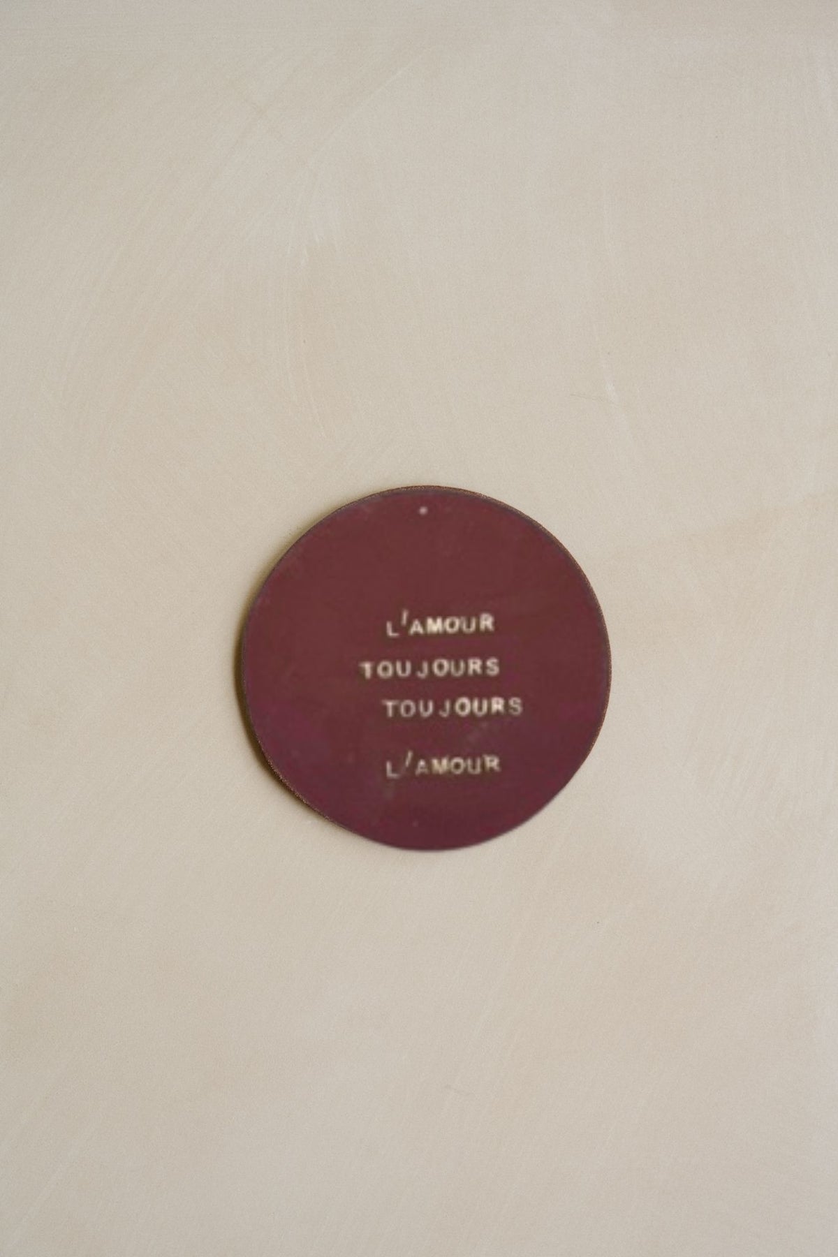 Plaquette "L'AMOUR TOUJOURS TOUJOURS L'AMOUR"