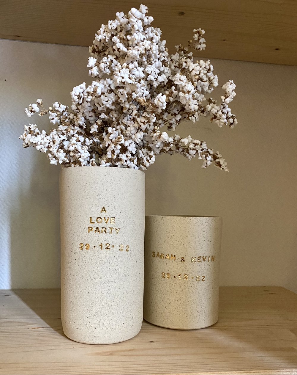 Grand vase avec texte personnalisable  ♡